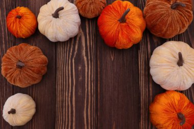 Tekstil balkabağı ev dekorasyonu, sonbahar tatilleri