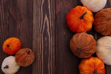 Tekstil balkabağı ev dekorasyonu, sonbahar tatilleri