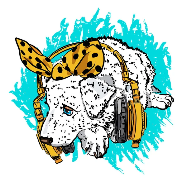 Eğlenceli köpek yavrusu. Moda T-shirt. Güzel tasarım T-shirt için.