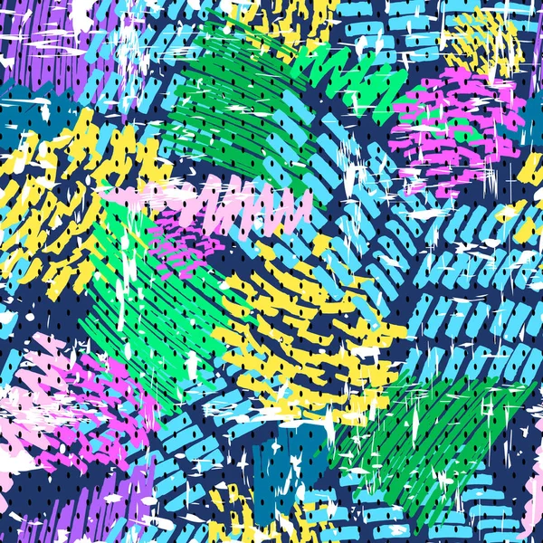 Scribble Pattern Graphique Vectoriel Couleur Motif Sans Couture Minable — Image vectorielle