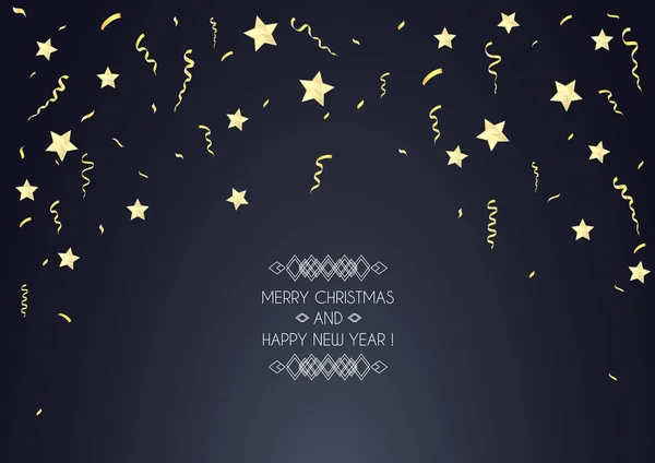 Karácsonyi Varázslat Banner Egy Szétszórt Csillagok Vektoros Illusztráció — Stock Vector