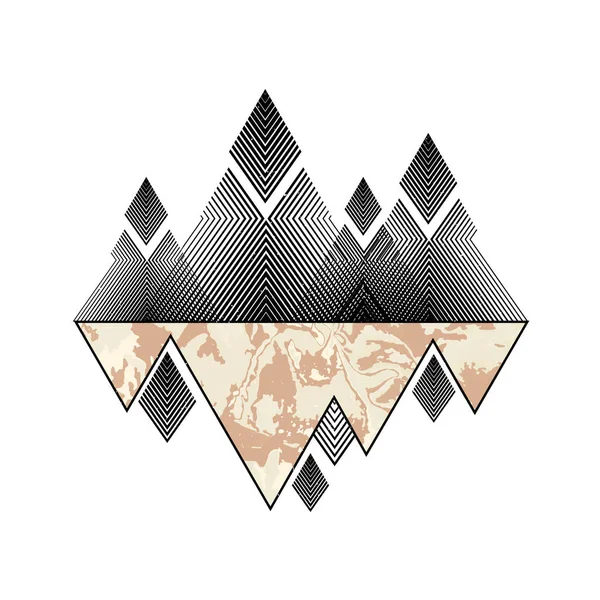 Composition Vector Triangle Géométrique Fond Montagnes Abstraites Contexte Conceptuel Design — Image vectorielle