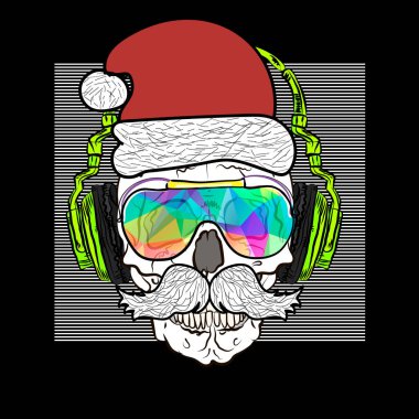 Komik resim yeni yıl konulu. Gençlik Santa.