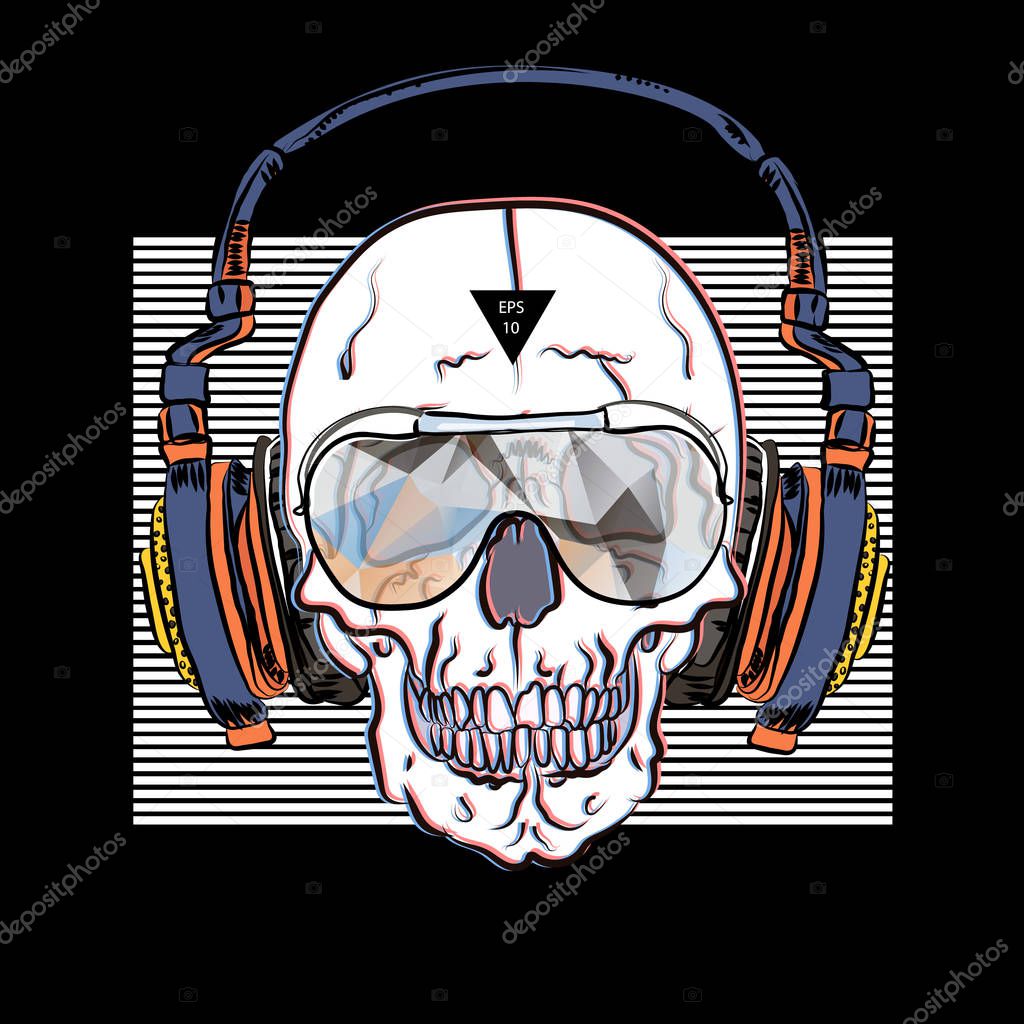 Cool music poster with skull.