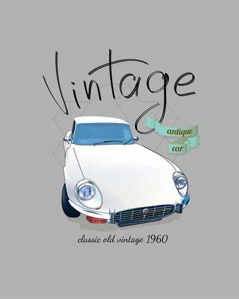 Clássico Velho Carro Vintage — Vetor de Stock