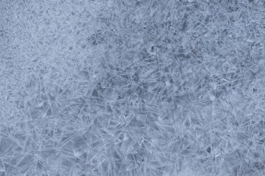 Buz kristalleri buzlu yüzeyi