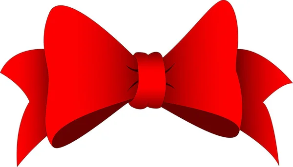 赤いリボンのお祝い弓 — ストックベクタ