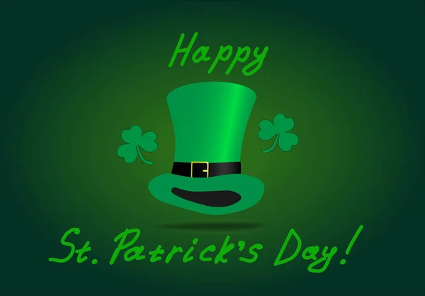 St Patrick's Day için yeşil şapkalı tebrik kartı