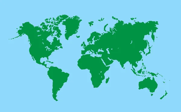 Imagen Simplificada Mapa Mundial — Vector de stock