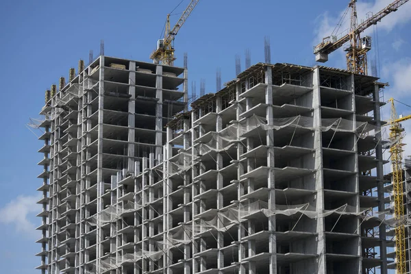 Vista Della Costruzione Edificio Più Piani Calcestruzzo — Foto Stock