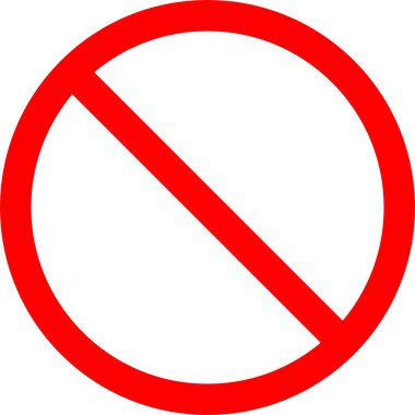 Red Prohibition stop sign, Red circle warning and no entry or access with symbol. clipart