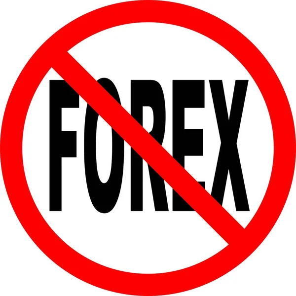 Sinal Proibição Vermelho Que Palavra Forex Está Escrito Como Símbolo — Vetor de Stock