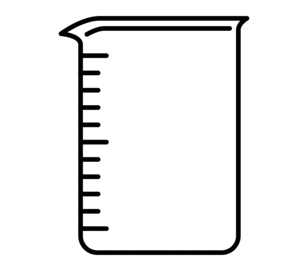 Laboratory Vessel Glass Measuring Beaker Scale — Stock Vector