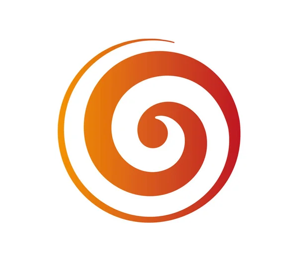 Orange Red Spiral Circle Revolving Spiral — Stock Vector
