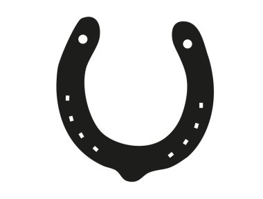 At nalı silueti. At nalı en üstte dikey olarak açık..