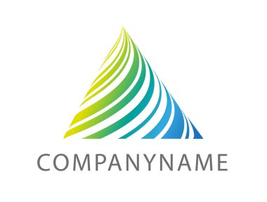 Renkli barkoddan yapılmış üçgen