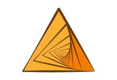 Soyutlama, içe doğru dönen bir üçgen.