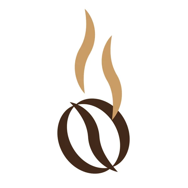 Brown Coffee Bean Bar Cafe Logo — Stock Vector