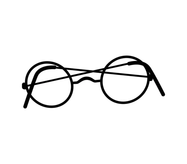 Eski Moda Bardaklar Eski Gözlükler — Stok Vektör