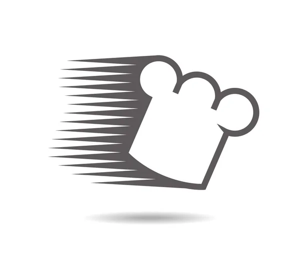 Hoed Van Chef Heeft Haast Logo — Stockvector