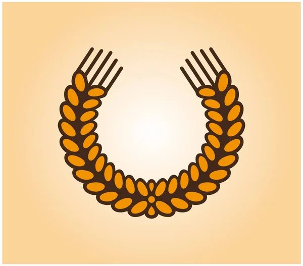 Fırının logosu. Tahıl kulaklı bir çelenk