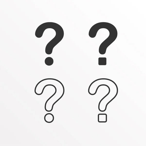 Set Question Mark Icon Vector Illustration — Stock Vector