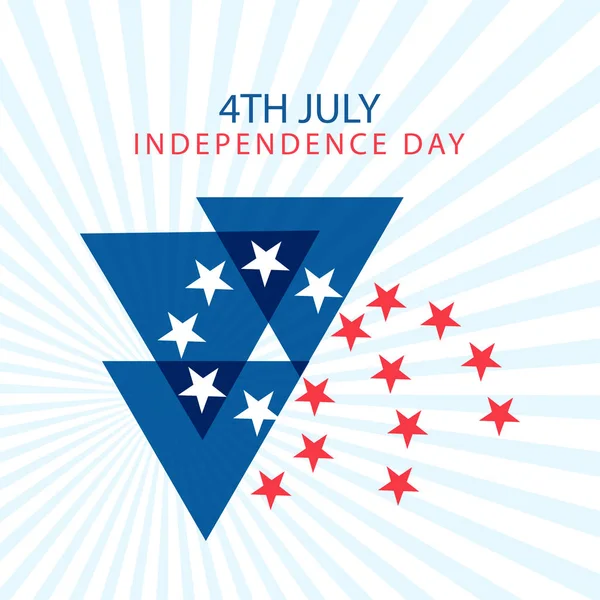 Glücklich Unabhängigkeitstag Vereinigte Staaten Von Amerika Juli Auf Weißem Hintergrund — Stockvektor