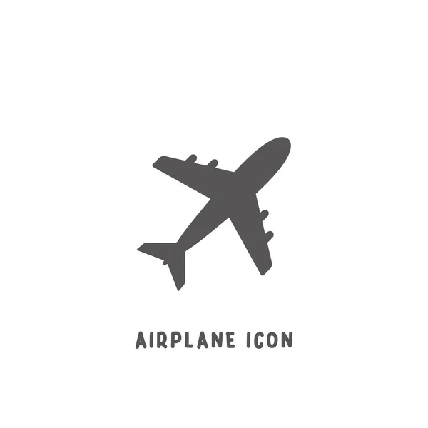 Airplane icon simple flat style vector illustration. — Stock Vector