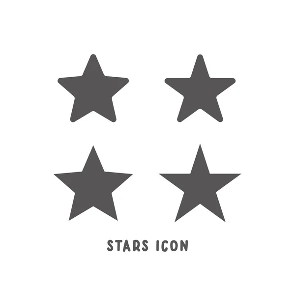 Set di icone stellari semplice illustrazione vettoriale in stile piatto . — Vettoriale Stock
