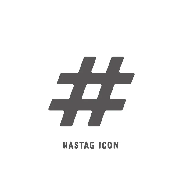 Hashtag pictogram eenvoudige platte stijl vector illustratie. — Stockvector