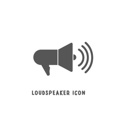 Hoparlör simgesi basit düz stil vektör illüstrasyon.