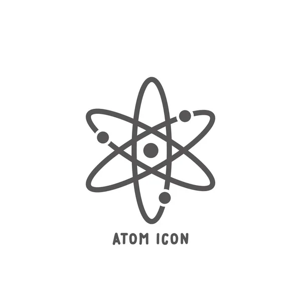 Ícone de átomo simples ilustração vetorial de estilo plano . — Vetor de Stock