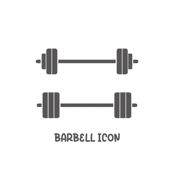 Barbell icon simple flat style vector illustration. — Stock Vector