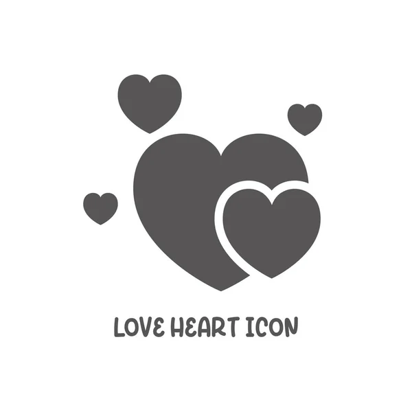 Ícone de coração de amor simples ilustração vetorial de estilo plano . —  Vetores de Stock