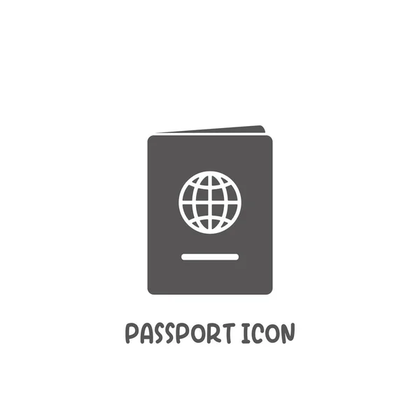 Paspoort pictogram eenvoudige platte stijl vector illustratie. — Stockvector