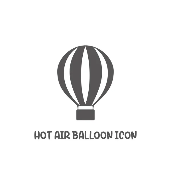 Hete lucht ballon pictogram eenvoudige platte stijl vector illustratie. — Stockvector