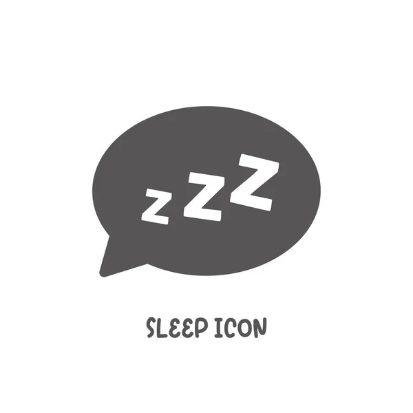 Sleep zzz icono simple estilo plano vector ilustración . — Archivo Imágenes Vectoriales