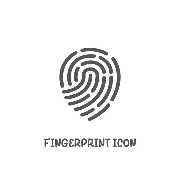Fingerprint icon simple flat style vector illustration. — Stock Vector