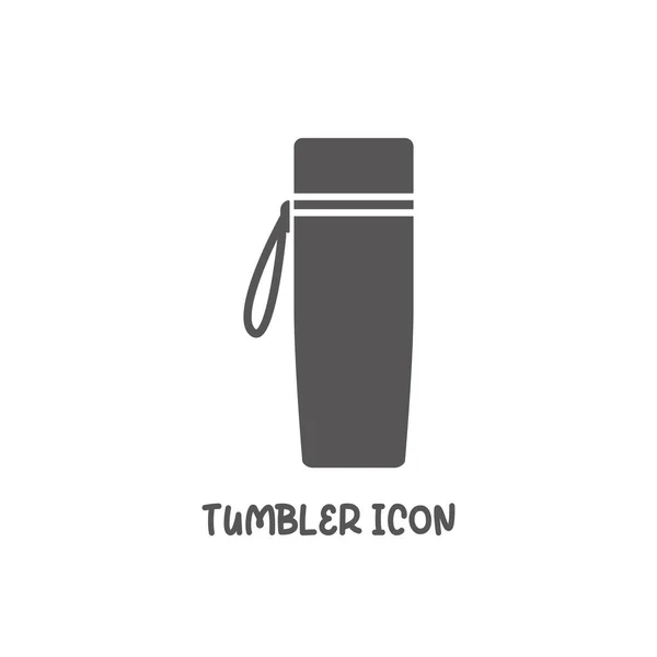 Tumbler ikon enkel platt stil vektor illustration. — Stock vektor