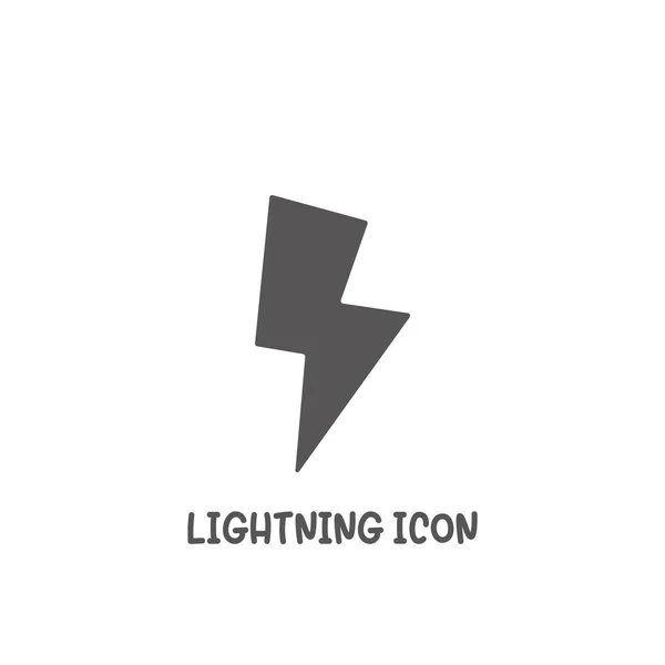 Lightning icon simple flat style vector illustration. — Stock Vector