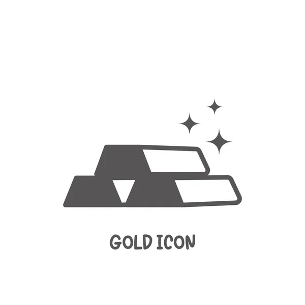Gold icon simple flat style vector illustration. — Stock Vector