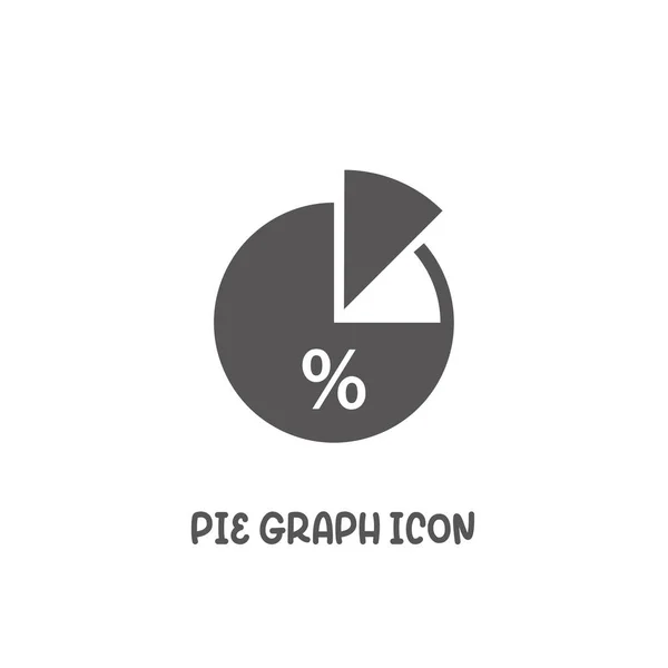 Pie icono gráfico simple estilo plano vector ilustración . — Vector de stock
