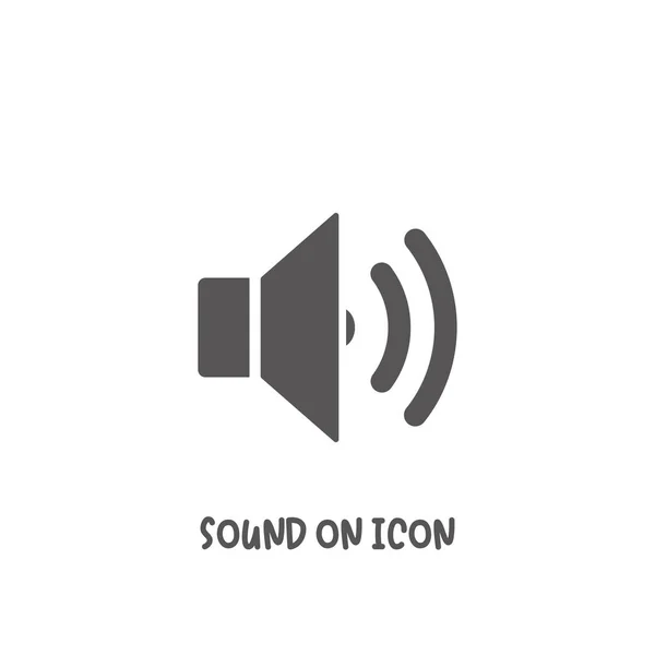 Zvuk na ikonu jednoduchá vektorová ilustrace plochého stylu. — Stockový vektor