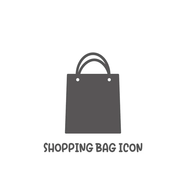 Icono de bolsa de compras ilustración de vector de estilo plano simple . — Vector de stock