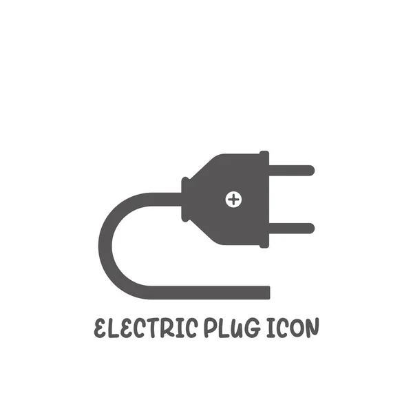 Electric plug icon simple flat style vector illustration. — Stock Vector