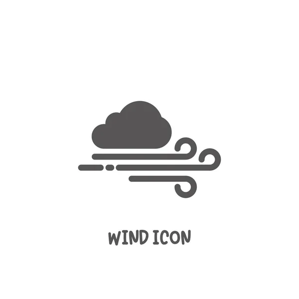 Wiatr ikona prosty płaski styl wektor ilustracja. — Wektor stockowy