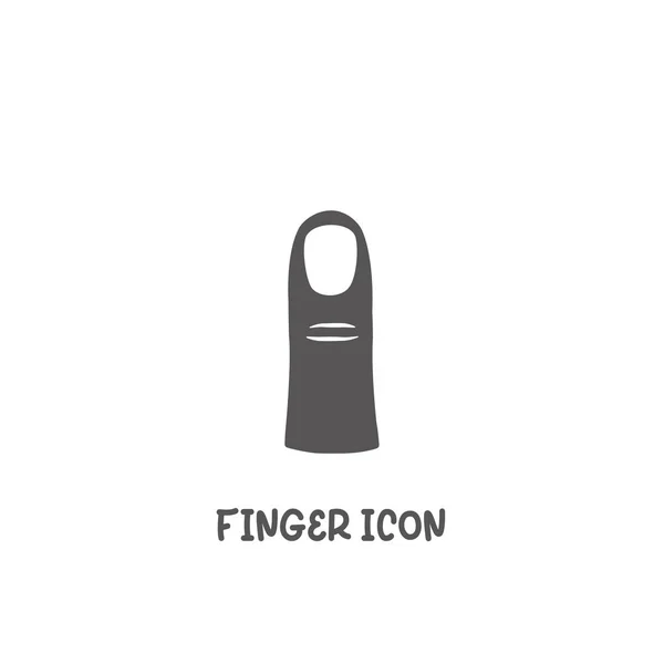 Vinger pictogram eenvoudige platte stijl vector illustratie. — Stockvector