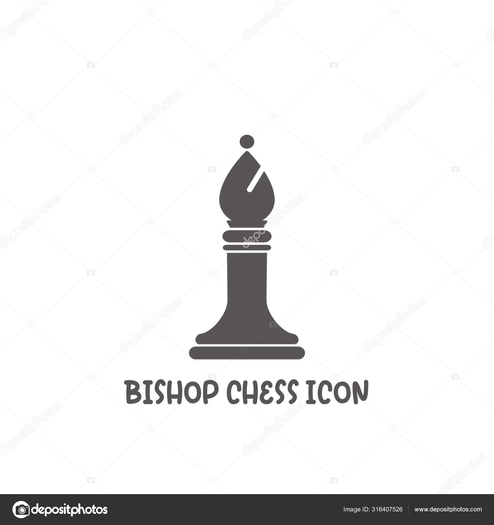 Ícone de peça de bispo de xadrez simples ilustração vetorial de estilo  plano . imagem vetorial de Vdant85© 316407526