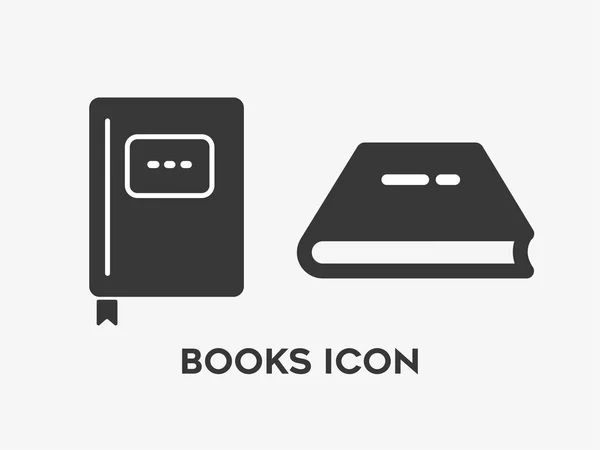 Иконка Набора Книг Белом Фоне — стоковый вектор