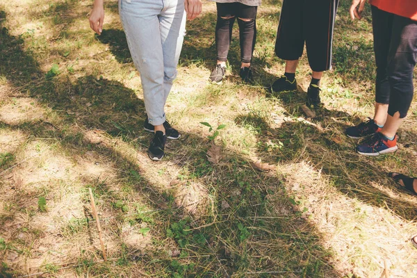 ekip oluşturma egzersiz insanlar bacaklar sahip kırpma kadar yakın